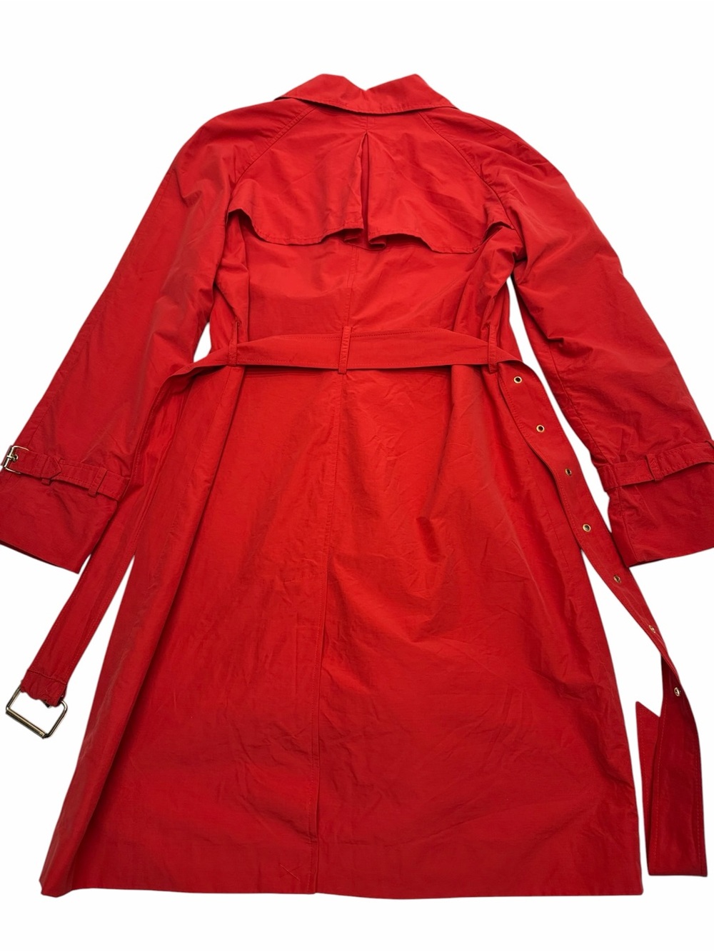 ISAAC MIZRAHI LIVE Women’s Small Red Trench Coat - Picture 4 of 5